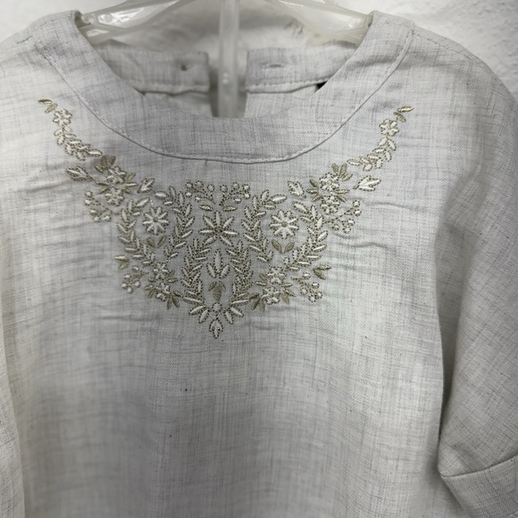 Cynthia Rowy Pant Suit Toddle 2T Dressy Leggins And‎ Linen Look Top Embrodery - Picture 3 of 5